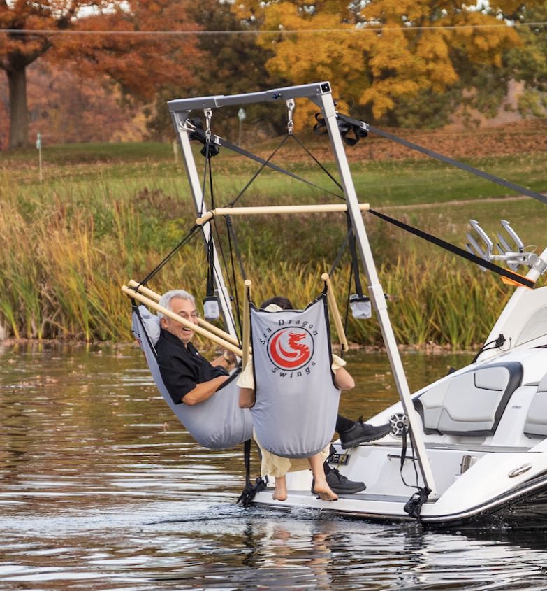 Boat Transfer Using Swing Rope Learn More - Sea Dragon Swings - Boating Accessories Lewis Center, OH ...